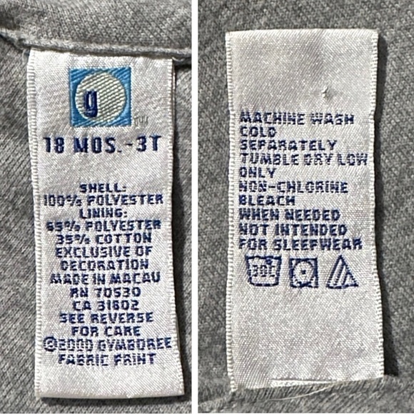 GYMBOREE Gray Fleece Trapper Winter Hat Boy Girl 18M-3T Orange Vintage Velcro - Picture 9 of 10